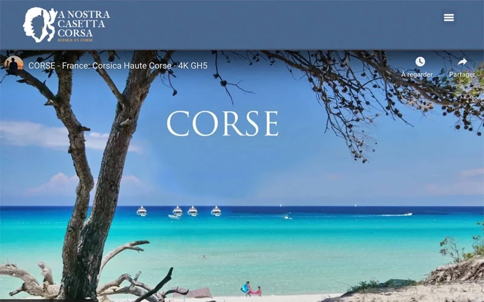 Capture d'écran du site Corsica-Corse