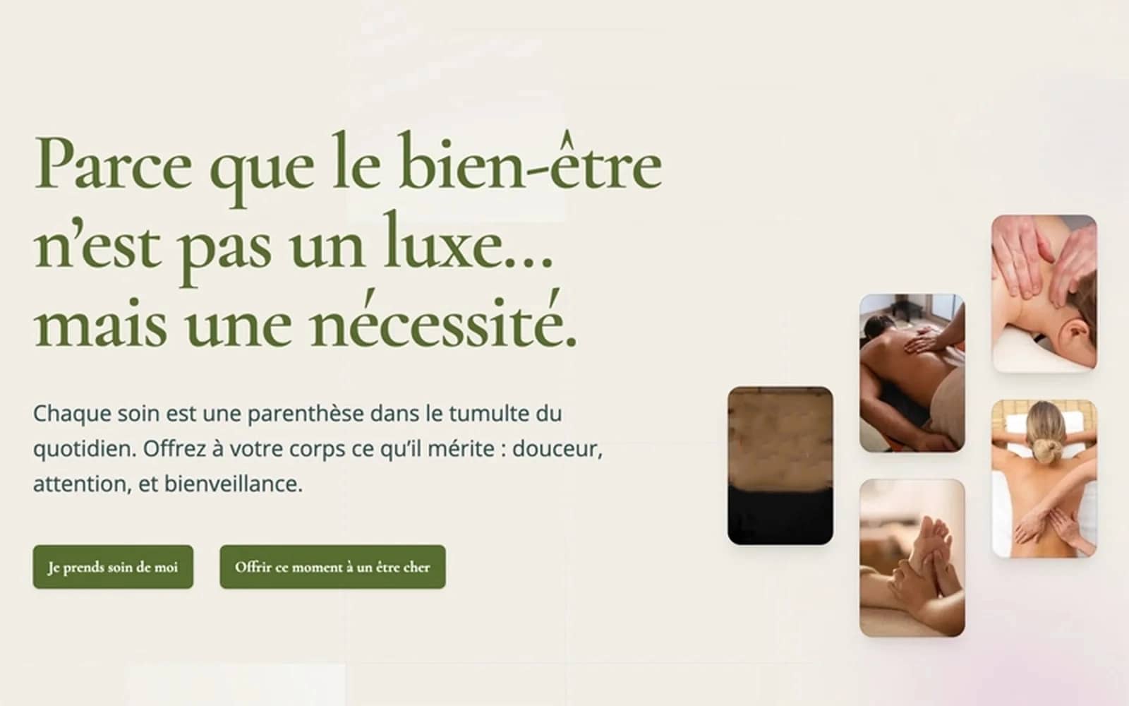 Capture d'écran du site La Voie du Bien-Être