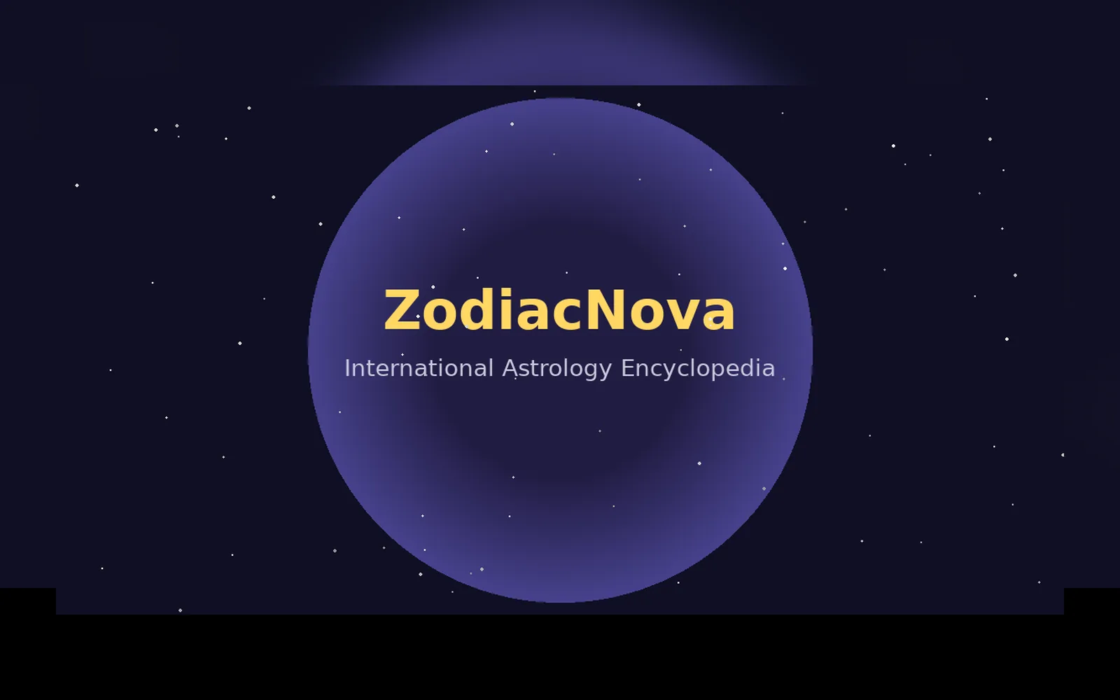 Capture d'écran du site ZodiacNova